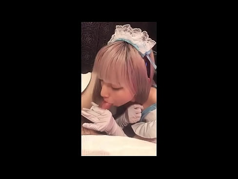 ❤️ 日本偶像[mayuka]，法国女仆装，第一部分，口交和用乳液打飞机 Sex video